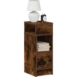 Vidaxl - Comodini 2 pz con Cassetto Rovere Fumo 25x31x66 cm