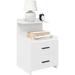 vidaXL Comodini 2 pz con 2 cassetti bianchi 40x36,5x62 cm