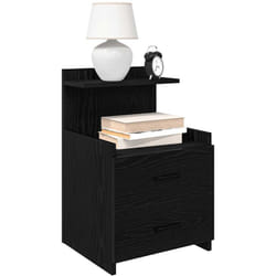 vidaXL Comodini 2 pz con 2 cassetti neri 40x36,5x62 cm