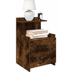 vidaXL Comodino con 2 cassetti Rovere Affumicato 40x36,5x62 cm