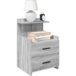 vidaXL Comodini 2 pz con 2 cassetti Grigio Sonoma 40x36,5x62 cm