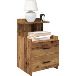 vidaXL Comodini 2 pz con 2 cassetti in legno vecchio 40x36,5x62 cm