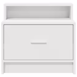 VidaXL 858669 comodino 1 cassetto/cassetti Bianco - Vista aggiuntiva 4