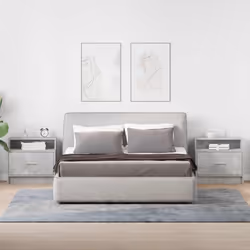 vidaXL Comodini con Cassetto 2 pz Grigio Cemento 51x31x47 cm - Vista aggiuntiva 3
