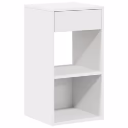VidaXL 858714 comodino 1 cassetto/cassetti Bianco - Vista aggiuntiva 5