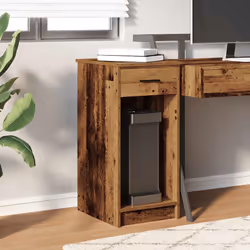 vidaXL Supporto per Computer a Torre con Cassetto Antico 35x45x77 cm - Vista aggiuntiva 3