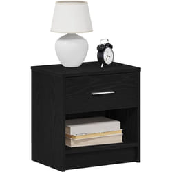 Vidaxl - Comodino con Cassetto Nero 39x28x41 cm