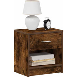 Vidaxl - Comodini 2 pz con Cassetto Rovere Fumo 39x28x41 cm