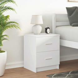 Vidaxl - Comodino con 2 Cassetti Bianco 40x36x50 cm