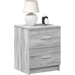 Vidaxl - Comodino con 2 Cassetti Grigio Sonoma 40x36x50 cm