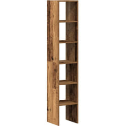 Librerie 2 pz Impilabili Legno Antico 30x30x80 cm in Truciolato Vidaxl