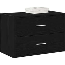 Armadio con 2 Cassetti Rovere Nero 60x31x40 cm in Truciolato Vidaxl 9633