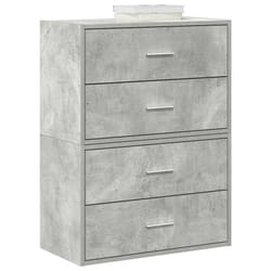vidaXL Armadi con 2 Cassetti 2 pz Grigio Cemento 60x31x40cm Truciolato