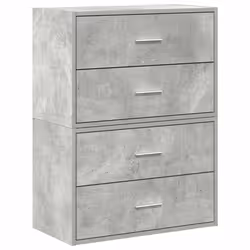 vidaXL Armadi con 2 Cassetti 2 pz Grigio Cemento 60x31x40cm Truciolato - Vista aggiuntiva 2