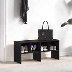 VidaXL 858841 organizzatore per conservazione da appendere Legno Nero - Vista aggiuntiva 3