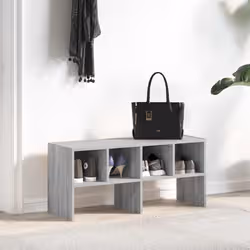 VidaXL 858849 organizzatore per conservazione da appendere Legno Grigio - Vista aggiuntiva 3