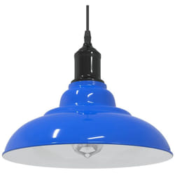 Lampada a Sospensione Regolabile E27 Blu Scuro Ø31 cm Metallo Vidaxl 169736
