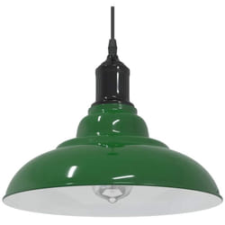 Lampada a Sospensione Regolabile E27 Verde Lucido Ø31cm Metallo Vidaxl 204591
