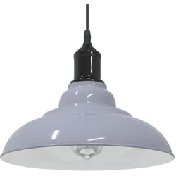 vidaXL Lampada Sospensione Regolabile E27 Grigio Lucido Ø31 cm Metallo