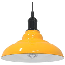 Lampada Sospensione Regolabile E27 Giallo Lucido Ø31 cm Metallo vidaXL862934