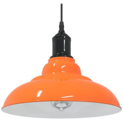 Lampada Sospensione Regolabile E27 Arancio Lucido Ø31cm Metallo Vidaxl 126636