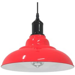 Lampada Sospensione Regolabile E27 Rosso Lucido Ø31 cm Metallo Vidaxl 880932