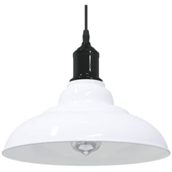 vidaXL Lampada Sospensione Regolabile E27 Bianco Lucido Ø31cm Metallo