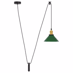 vidaXL Lampada a Sospensione Regolabile E27 Verde Lucido Ø22cm Metallo - Vista aggiuntiva 2