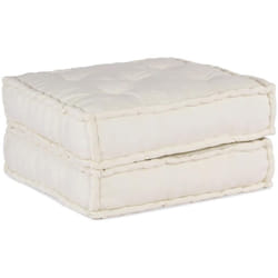 Vidaxl - Pouf Modulare Crema 70x70x36 in Tessuto