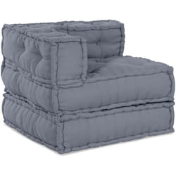 Vidaxl - Pouff Modulare Grigio 70x70x54 in Tessuto