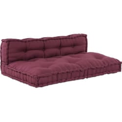 Cuscino per divano a pallet con supporto lombare in tessuto rosso Vidaxl
