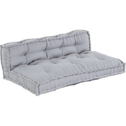 Cuscino per divano a pallet con supporto per la schiena in tessuto grigio Vidaxl