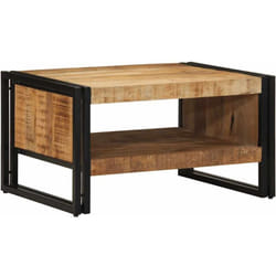 vidaXL Tavolino 70x50x38 cm in Legno Massello di Mango Grezzo