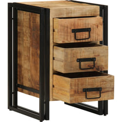 Vidaxl - Comodino 40x35x50 cm in legno massello grezzo di mango