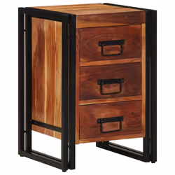 vidaXL Armadio da Notte 40 x 40 x 59 cm legno massello di acacia - Vista aggiuntiva 2