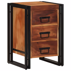 vidaXL Armadio da Notte 40 x 40 x 59 cm legno massello di acacia - Vista aggiuntiva 3