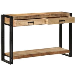 vidaXL Tavolo consolle con cassetto Marrone legno massello di mango