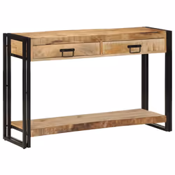 vidaXL Tavolo consolle con cassetto Marrone legno massello di mango - Vista aggiuntiva 3