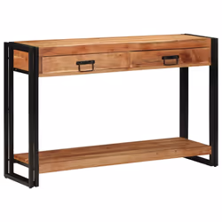 vidaXL Tavolo consolle con cassetto Marrone legno massello di acacia - Vista aggiuntiva 3