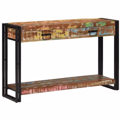 vidaXL Tavolo consolle Multicolore legno massello di riciclo - Vista aggiuntiva 2