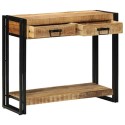 vidaXL Tavolo consolle Marrone 90 x 33 x 75 cm legno massello di mango