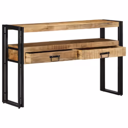 vidaXL Tavolo consolle 120 x 33 x 75 cm legno massello di mango - Vista aggiuntiva 2