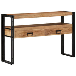 vidaXL Tavolo consolle 120 x 33 x 75 cm legno massello di acacia