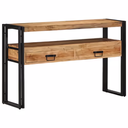 vidaXL Tavolo consolle 120 x 33 x 75 cm legno massello di acacia - Vista aggiuntiva 3