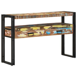 vidaXL Tavolo consolle 120 x 33 x 75 cm legno massello di riciclo
