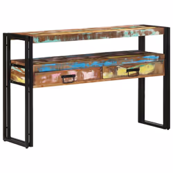vidaXL Tavolo consolle 120 x 33 x 75 cm legno massello di riciclo - Vista aggiuntiva 3