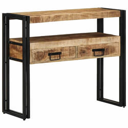 vidaXL Tavolo consolle Marrone 90 x 33 x 75 cm legno massello di mango
