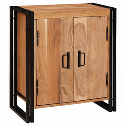 vidaXL Armadio da Notte Marrone legno massello di acacia