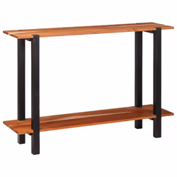 vidaXL Tavolo consolle con lo scaffale Marrone 110 x 30 x 75 cm - Vista aggiuntiva 2