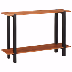 vidaXL Tavolo consolle con lo scaffale Marrone 110 x 30 x 75 cm - Vista aggiuntiva 3